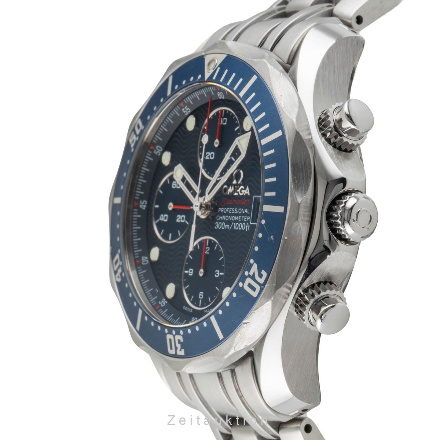 Omega Seamaster Diver 300 M 2225.80.00 (Unknown (random serial)) - Blue dial 42 mm Steel case (5/8)