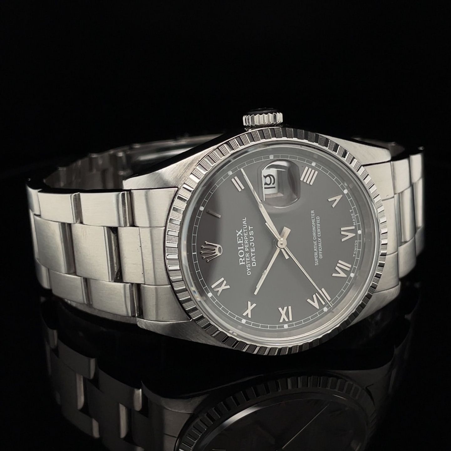 Rolex Datejust 36 16220 (2000) - Grey dial 36 mm Steel case (6/8)