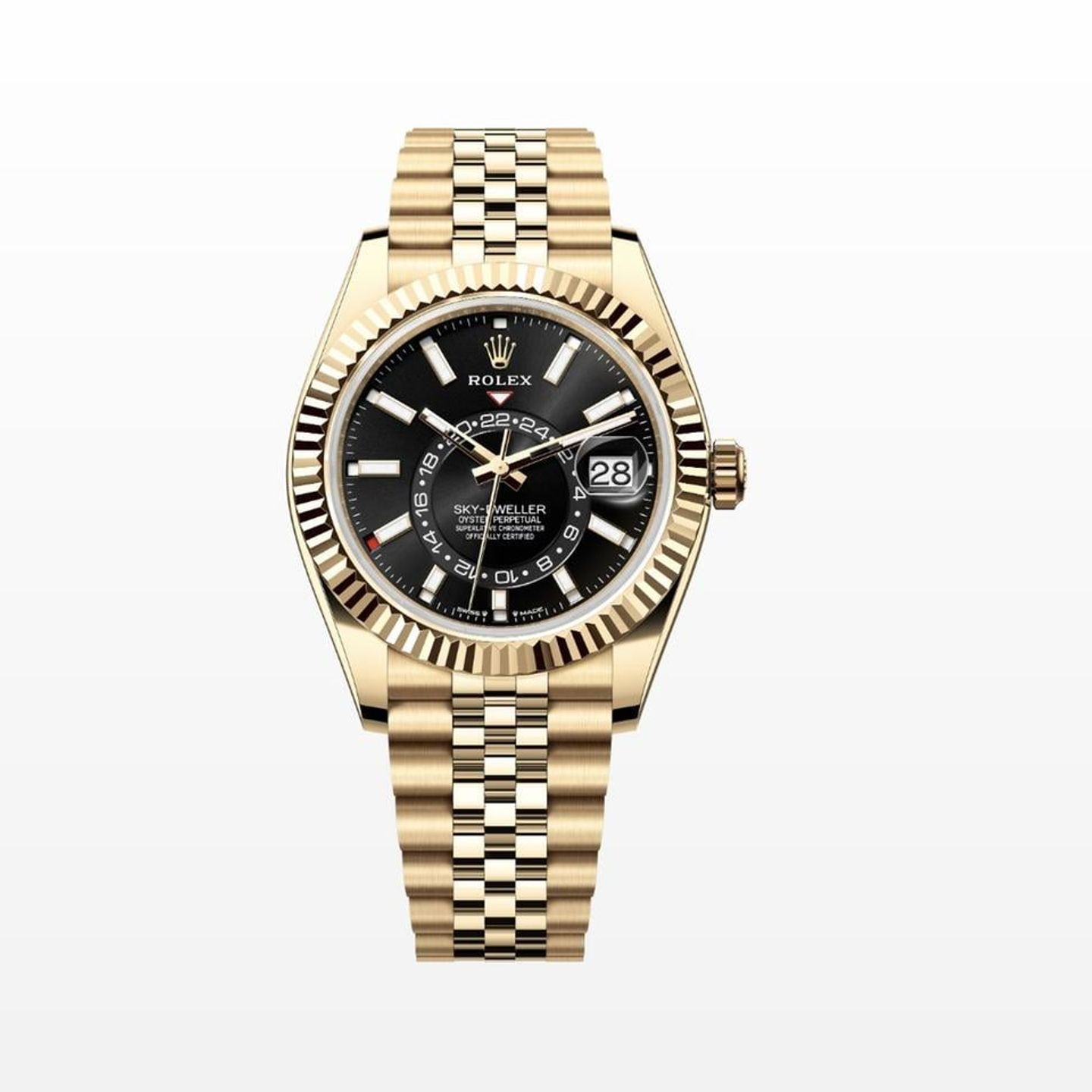 Rolex Sky-Dweller 336938 (2024) - Black dial 42 mm Yellow Gold case (1/1)