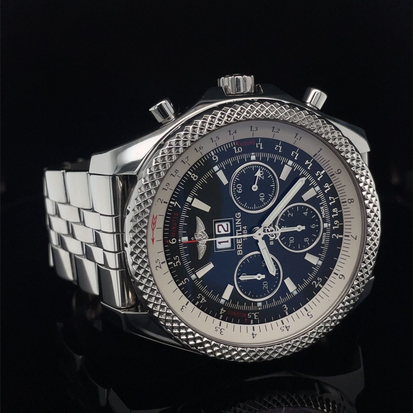 Breitling Bentley 6.75 A44364 (2013) - Black dial 49 mm Steel case (8/8)