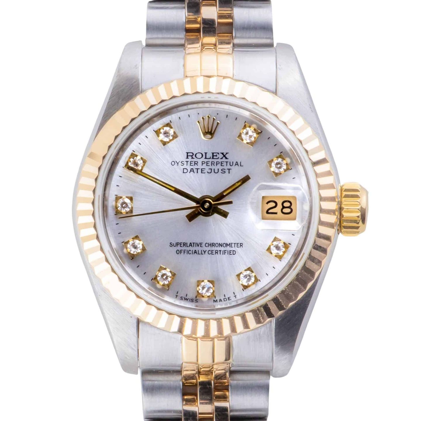 Rolex Lady-Datejust 69173 (1986) - Silver dial 26 mm Gold/Steel case (3/8)