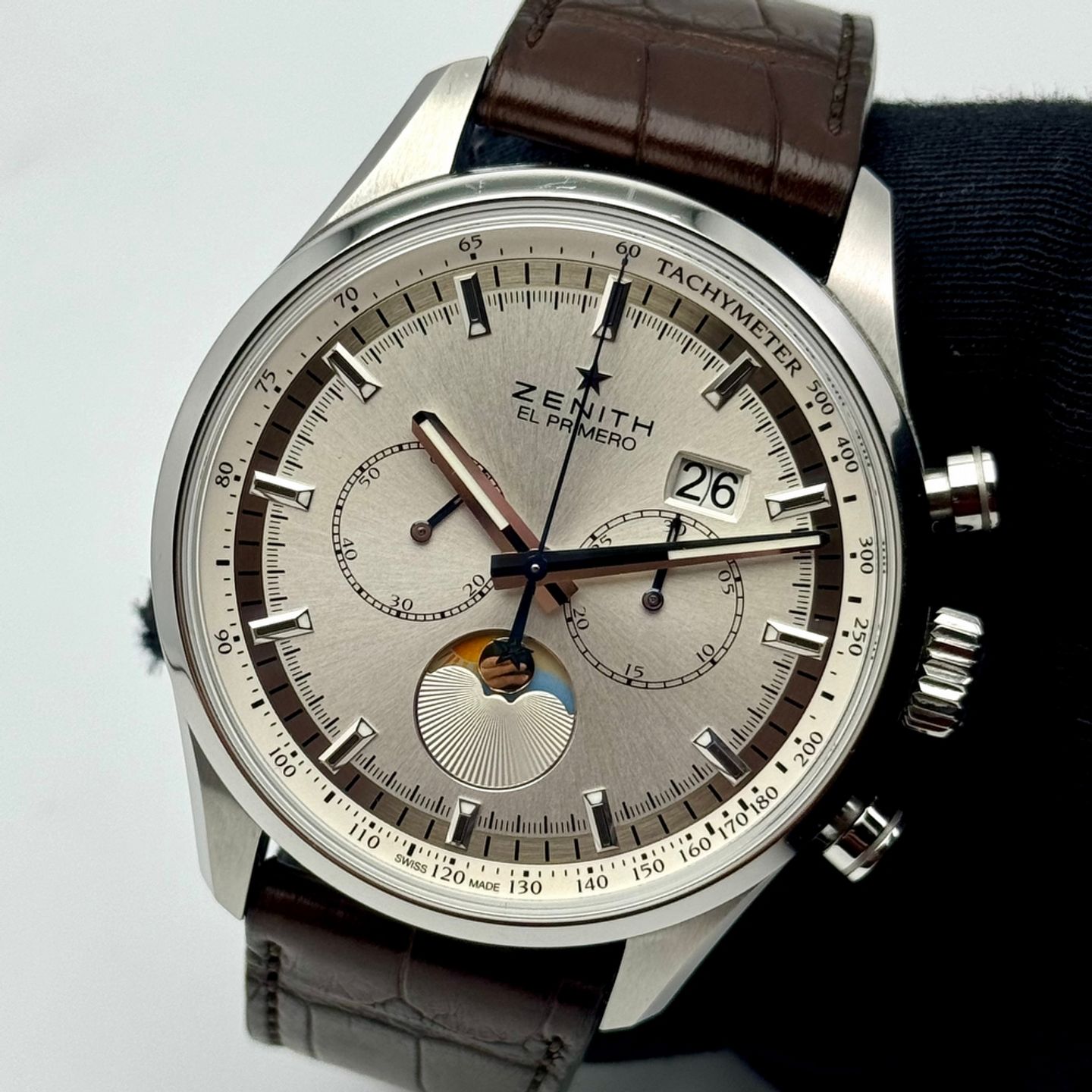 Zenith El Primero 03.2160.4047/02.C713 (2018) - Zilver wijzerplaat 45mm Staal (6/10)