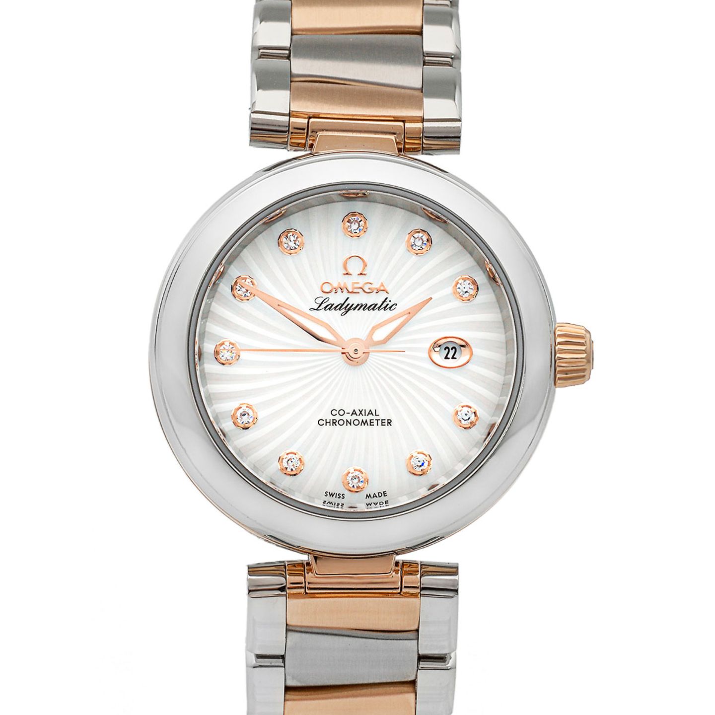 Omega De Ville Ladymatic 425.20.34.20.55.001 (2024) - Parelmoer wijzerplaat 34mm Goud/Staal (1/4)