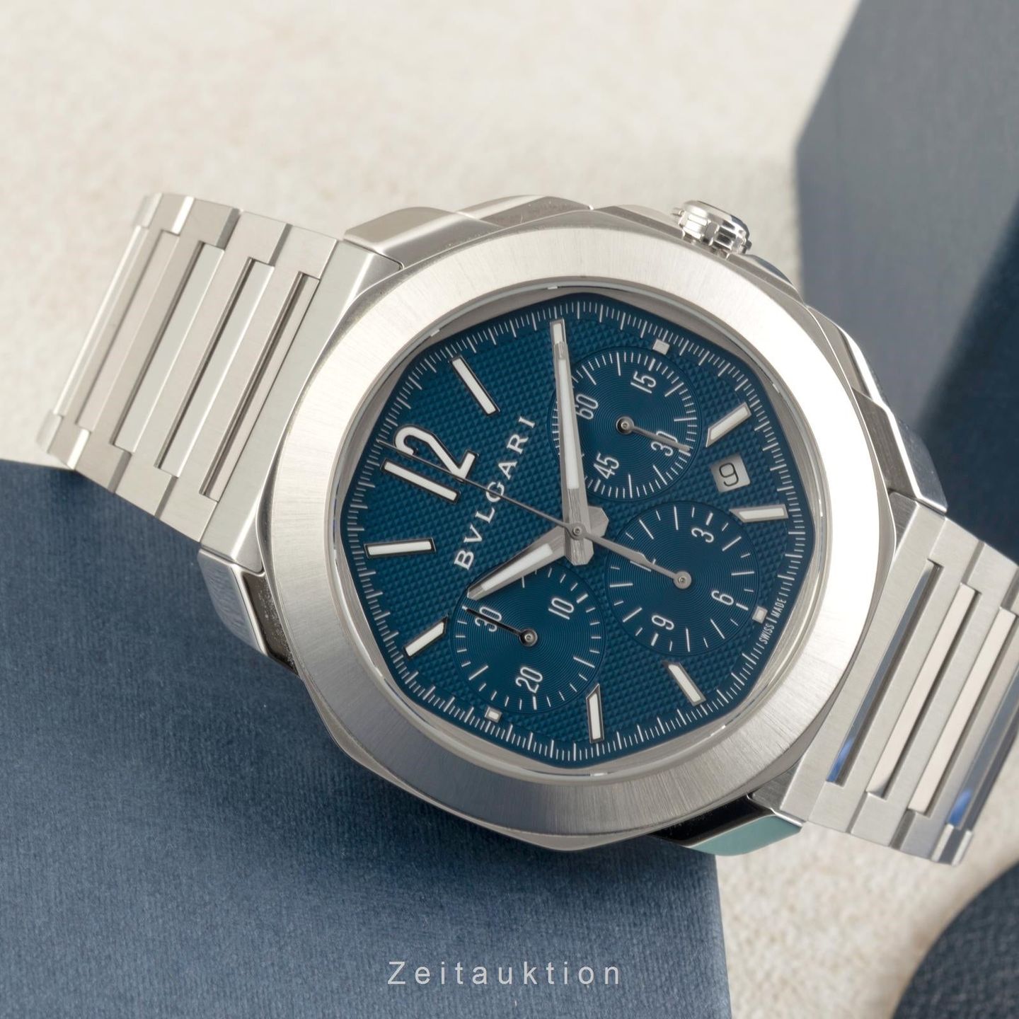 Bulgari Octo 103829-OC 42 S CH (Onbekend (willekeurig serienummer)) - Blauw wijzerplaat 42mm Staal (2/8)