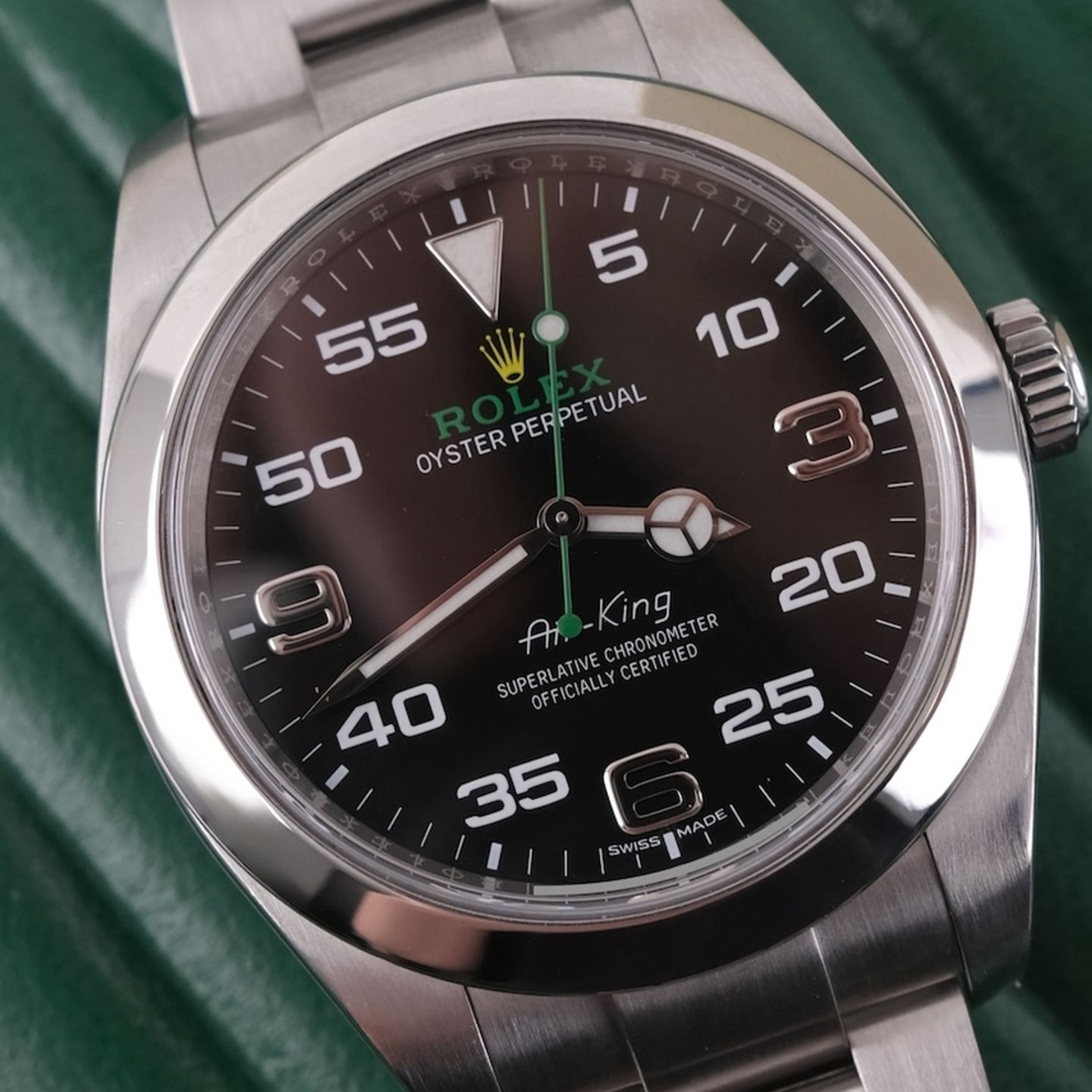 Rolex Air-King 116900 (2018) - Zwart wijzerplaat 40mm Staal (3/8)
