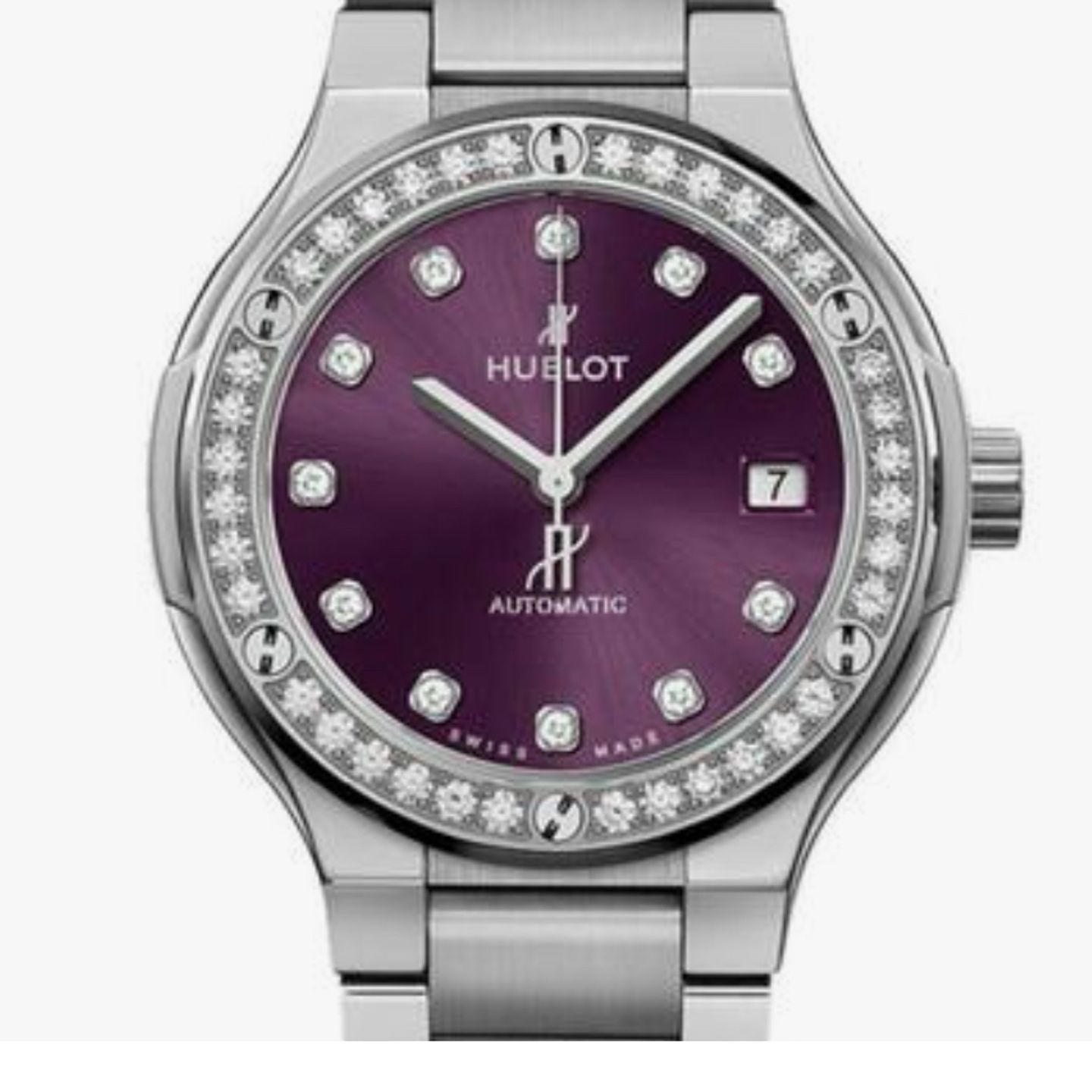 Hublot Classic Fusion 568.NX.897V.NX.1204 (2024) - Purple dial 38 mm Titanium case (1/1)