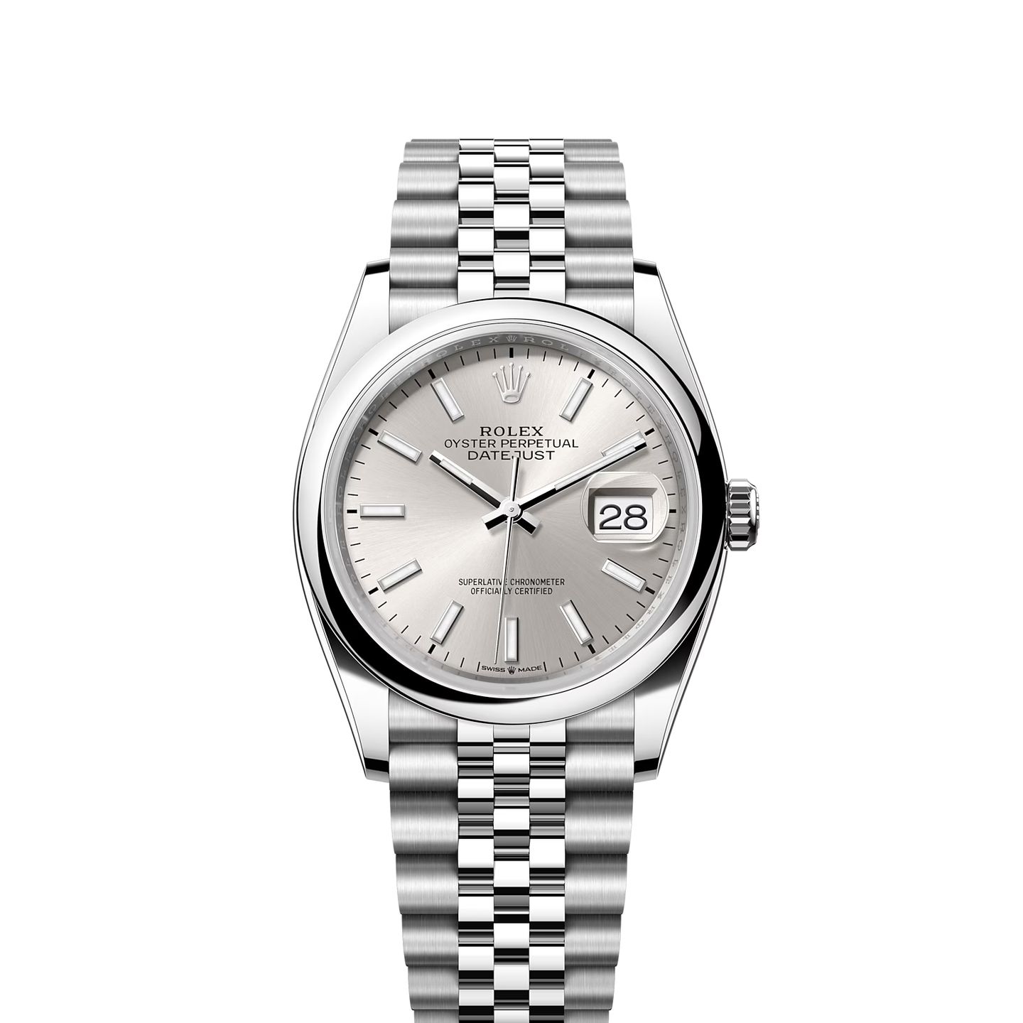 Rolex Datejust 36 126200 (2024) - Zilver wijzerplaat 36mm Staal (1/8)