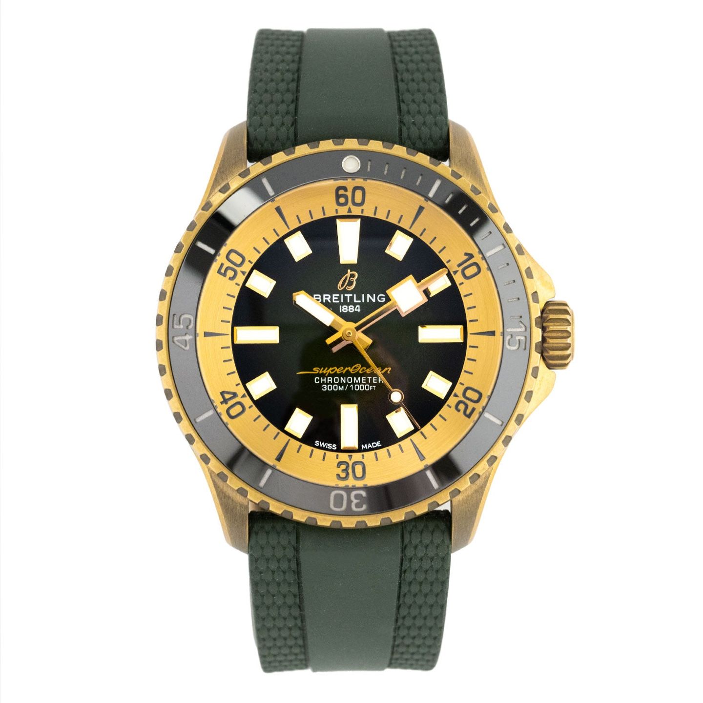 Breitling Superocean 42 N17375201L1S1 (2023) - Groen wijzerplaat 42mm Brons (1/5)