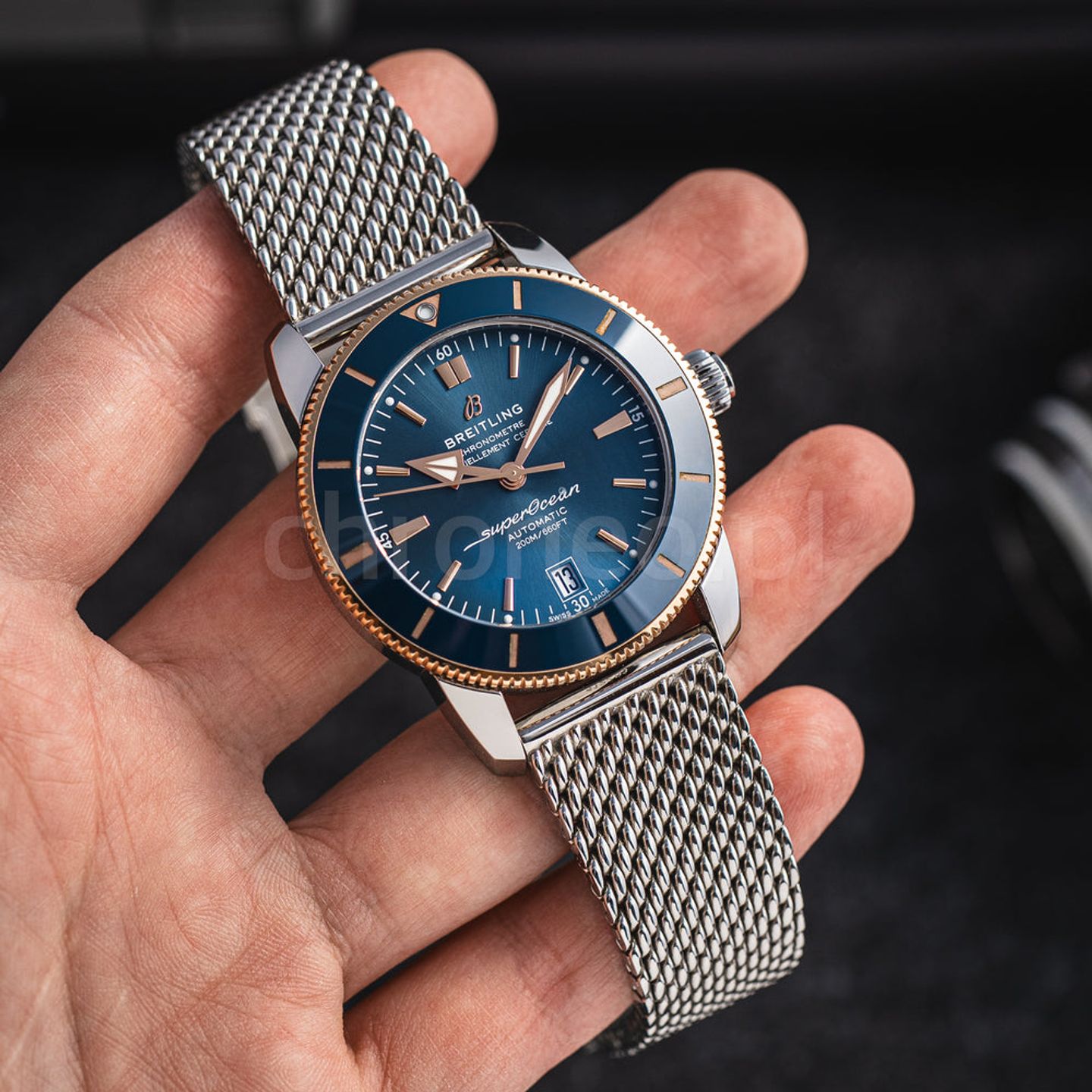 Breitling Superocean Heritage UB2010161C1A1 (2022) - Blauw wijzerplaat 42mm Staal (3/8)
