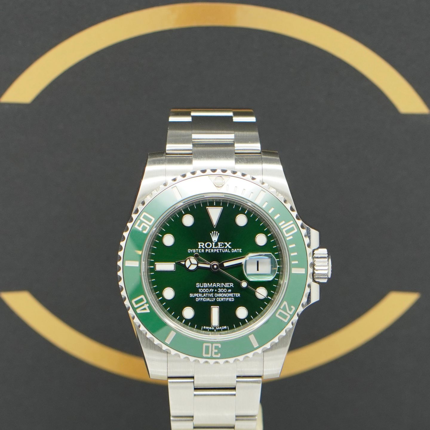 Rolex Submariner Date 116610LV (2014) - Groen wijzerplaat 40mm Staal (1/7)