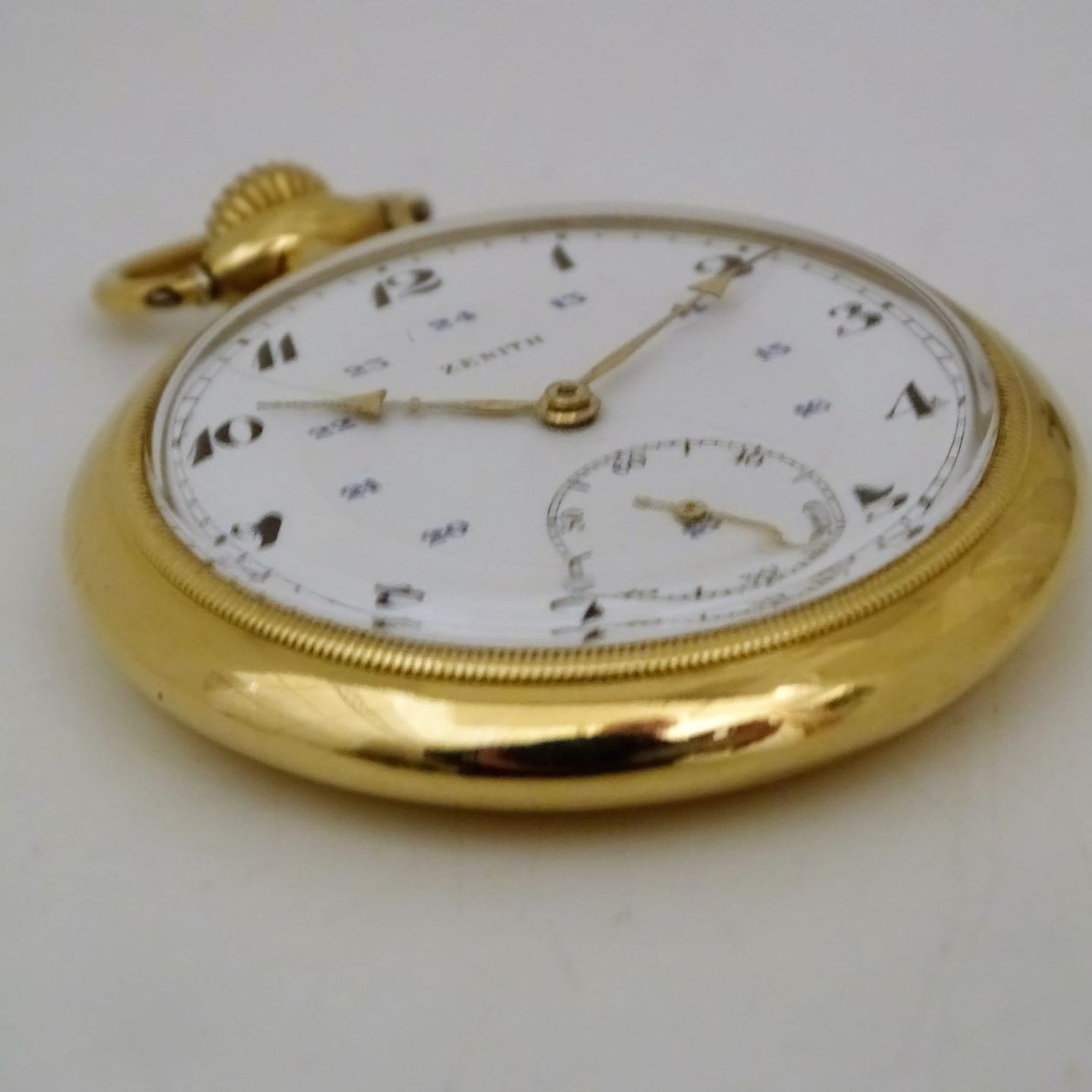 Zenith Pocket watch Unknown (1910) - Silver dial 49 mm Yellow Gold case (5/8)