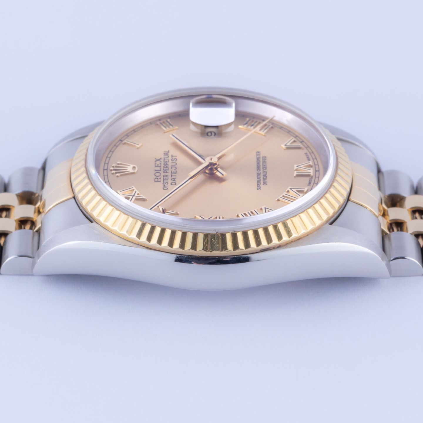 Rolex Datejust 36 16233 (1996) - Champagne dial 36 mm Gold/Steel case (5/8)