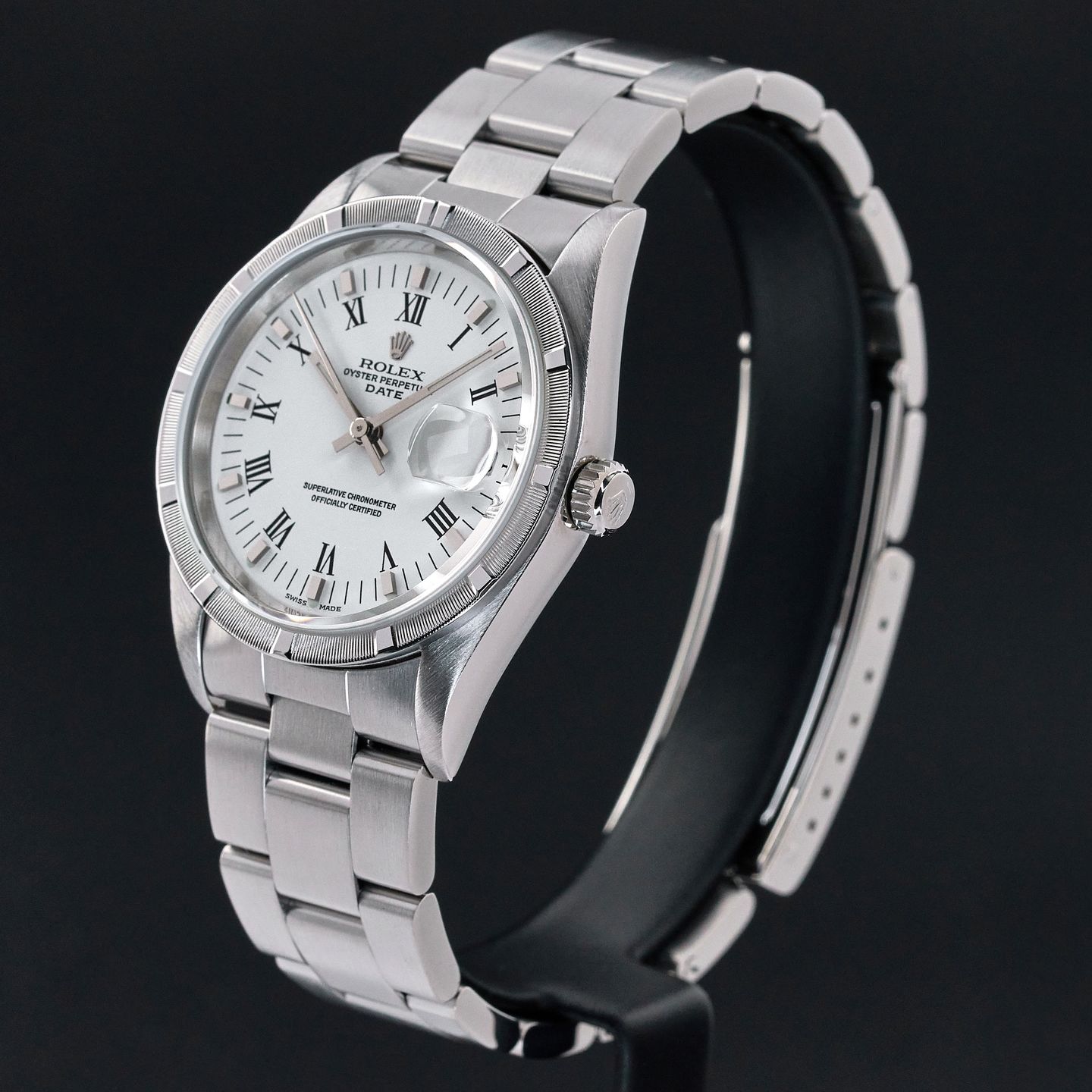 Rolex Oyster Perpetual Date 15210 (1999) - Wit wijzerplaat 34mm Staal (3/7)