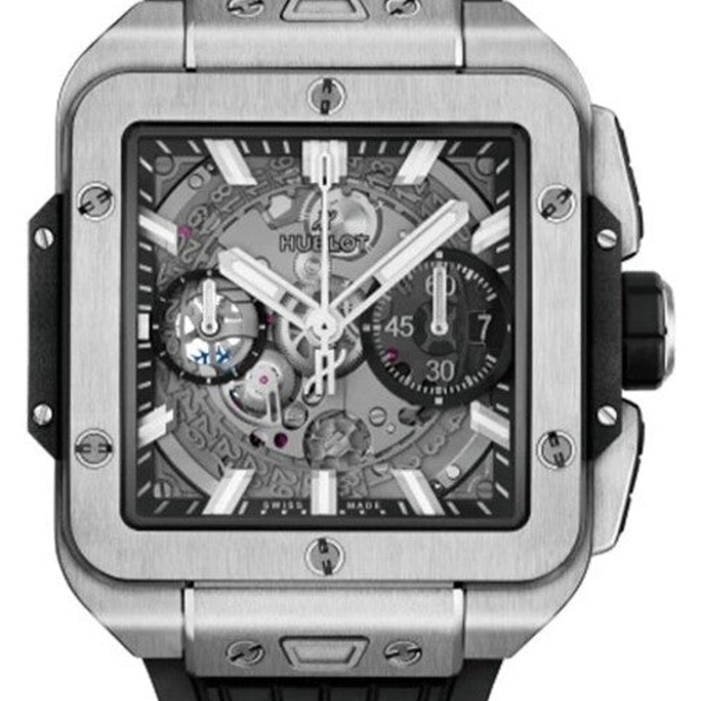 Hublot Square Bang 821.NX.0170.RX (2025) - Transparent dial 42 mm Titanium case (1/1)