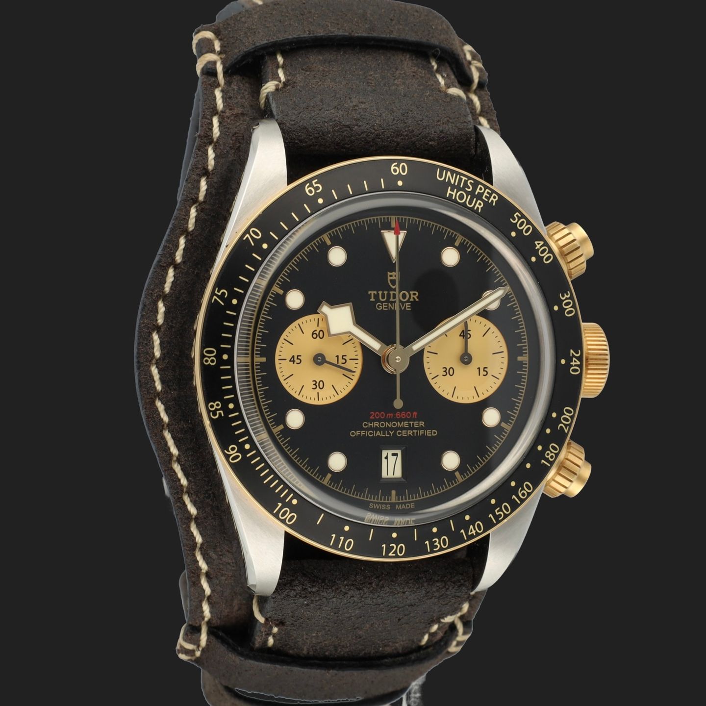 Tudor Black Bay Chrono 79363N (2023) - Black dial 41 mm Gold/Steel case (4/8)