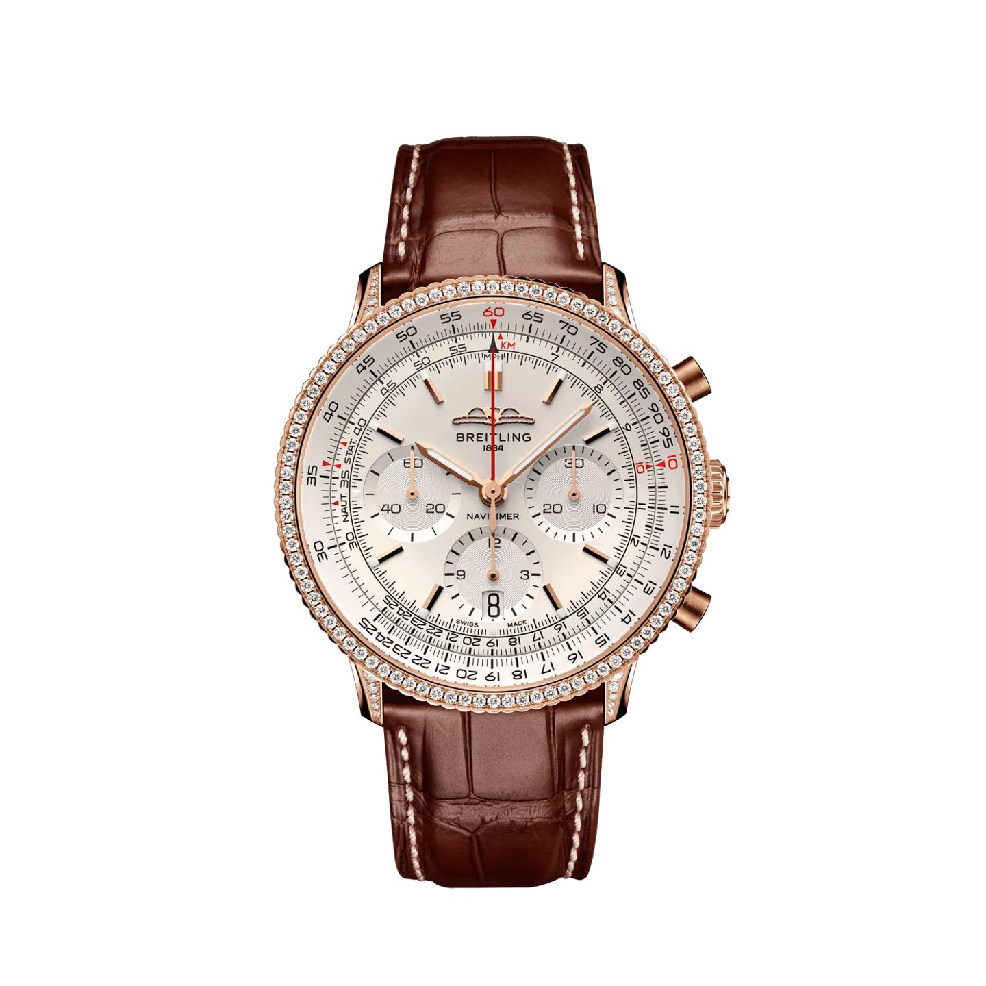 Breitling Navitimer 1 B01 Chronograph RB0139631G1P1 (2024) - Wit wijzerplaat 41mm Roodgoud (1/1)