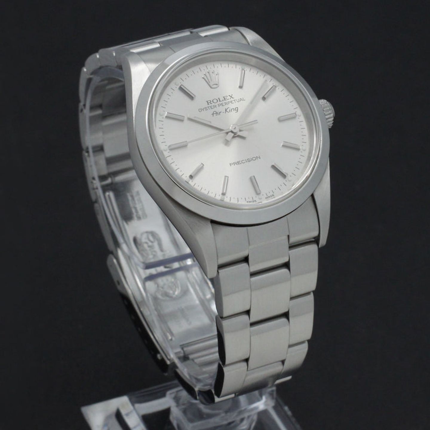 Rolex Air-King 14000 (2000) - Zilver wijzerplaat 34mm Staal (3/7)