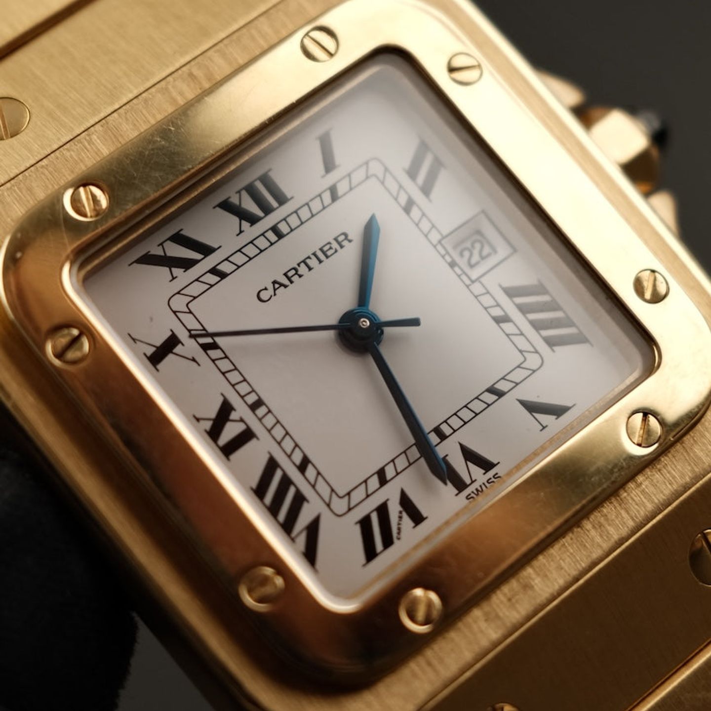 Cartier Santos 2960 (Onbekend (willekeurig serienummer)) - Wit wijzerplaat 41mm Geelgoud (1/8)