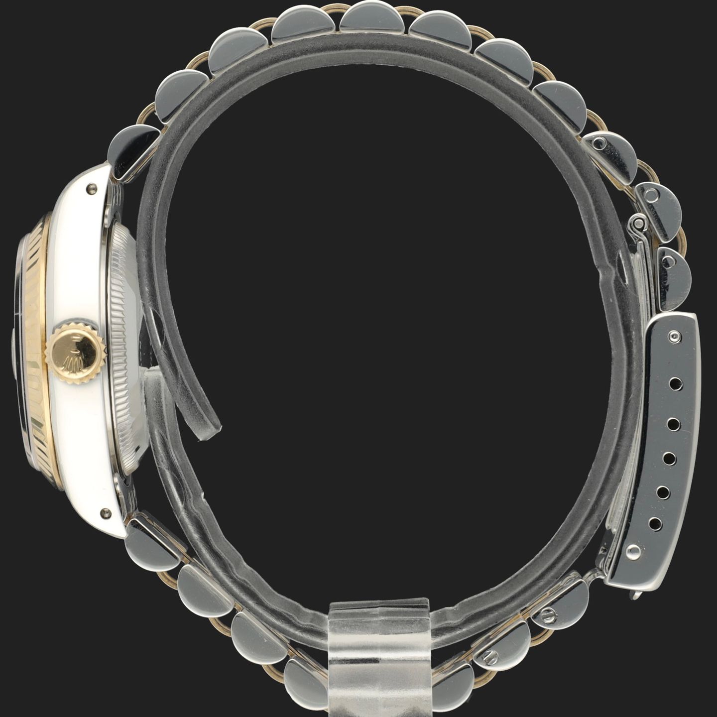 Rolex Lady-Datejust 69173 (1990) - Champagne dial 26 mm Gold/Steel case (7/8)