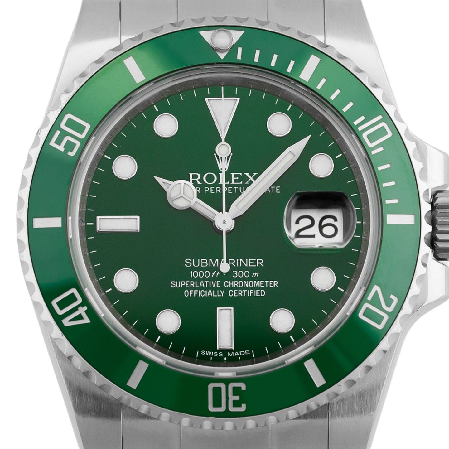 Rolex Submariner Date 116610LV (2012) - Green dial 40 mm Steel case (2/4)