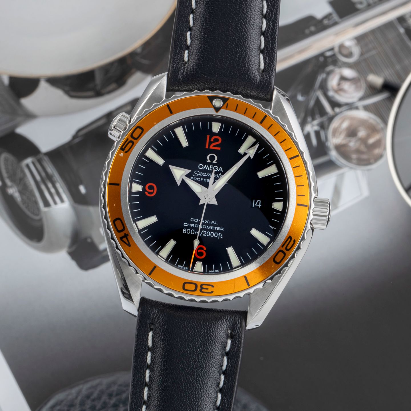 Omega Seamaster Planet Ocean 2208.50.00 (2007) - Zwart wijzerplaat 46mm Staal (3/8)