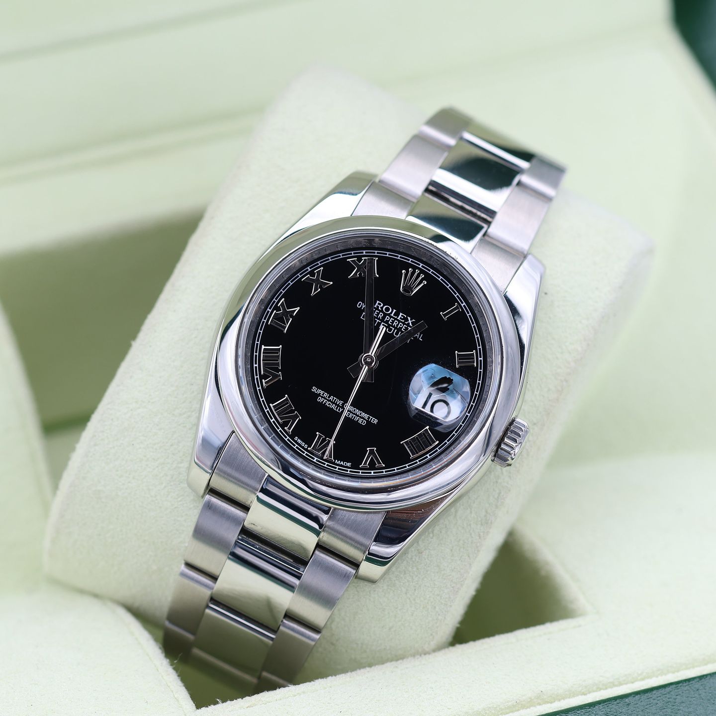 Rolex Datejust 36 116200 (Unknown (random serial)) - Black dial 36 mm Steel case (3/8)