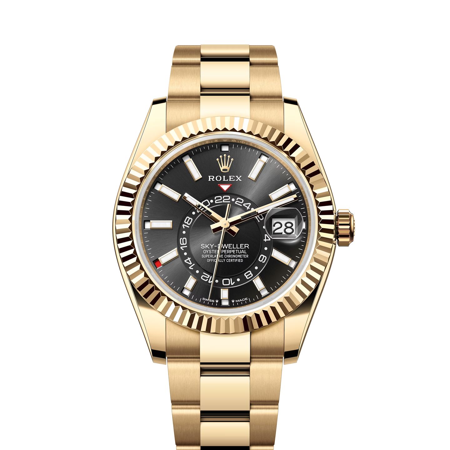 Rolex Sky-Dweller 336938 (2024) - Black dial 42 mm Yellow Gold case (1/1)