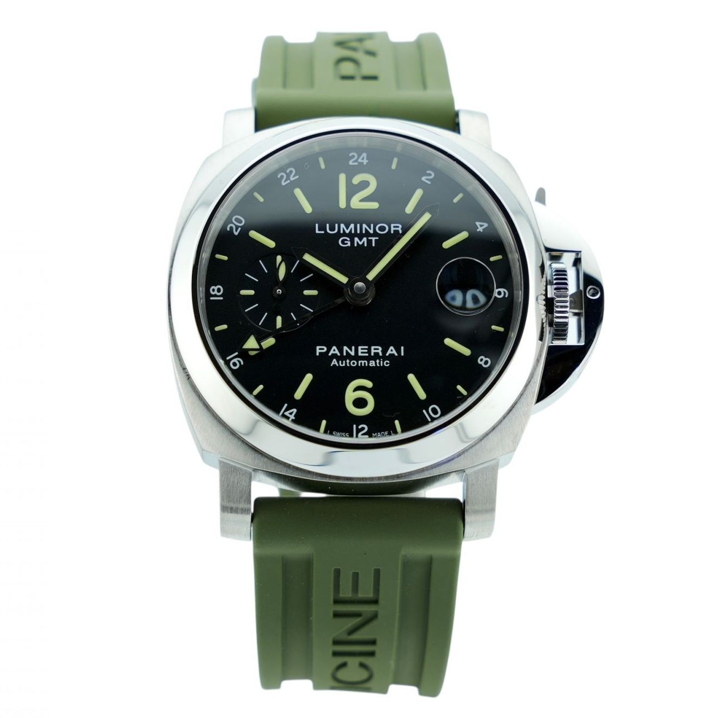 Panerai Luminor GMT Automatic PAM00244 (2013) - Black dial 40 mm Steel case (1/8)