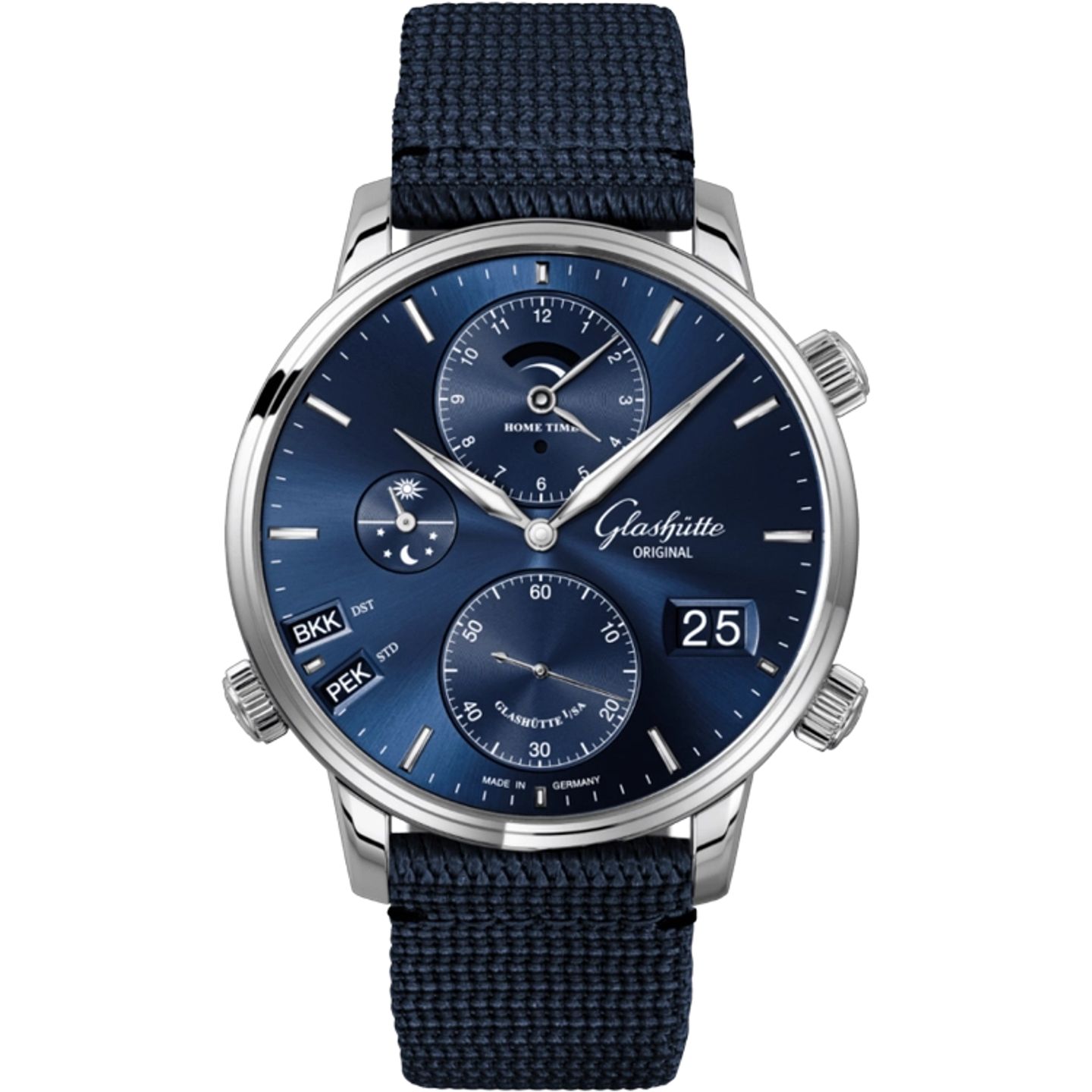 Glashütte Original Senator Cosmopolite 1-89-02-05-02-64 (2026) - Blauw wijzerplaat 44mm Staal (1/1)
