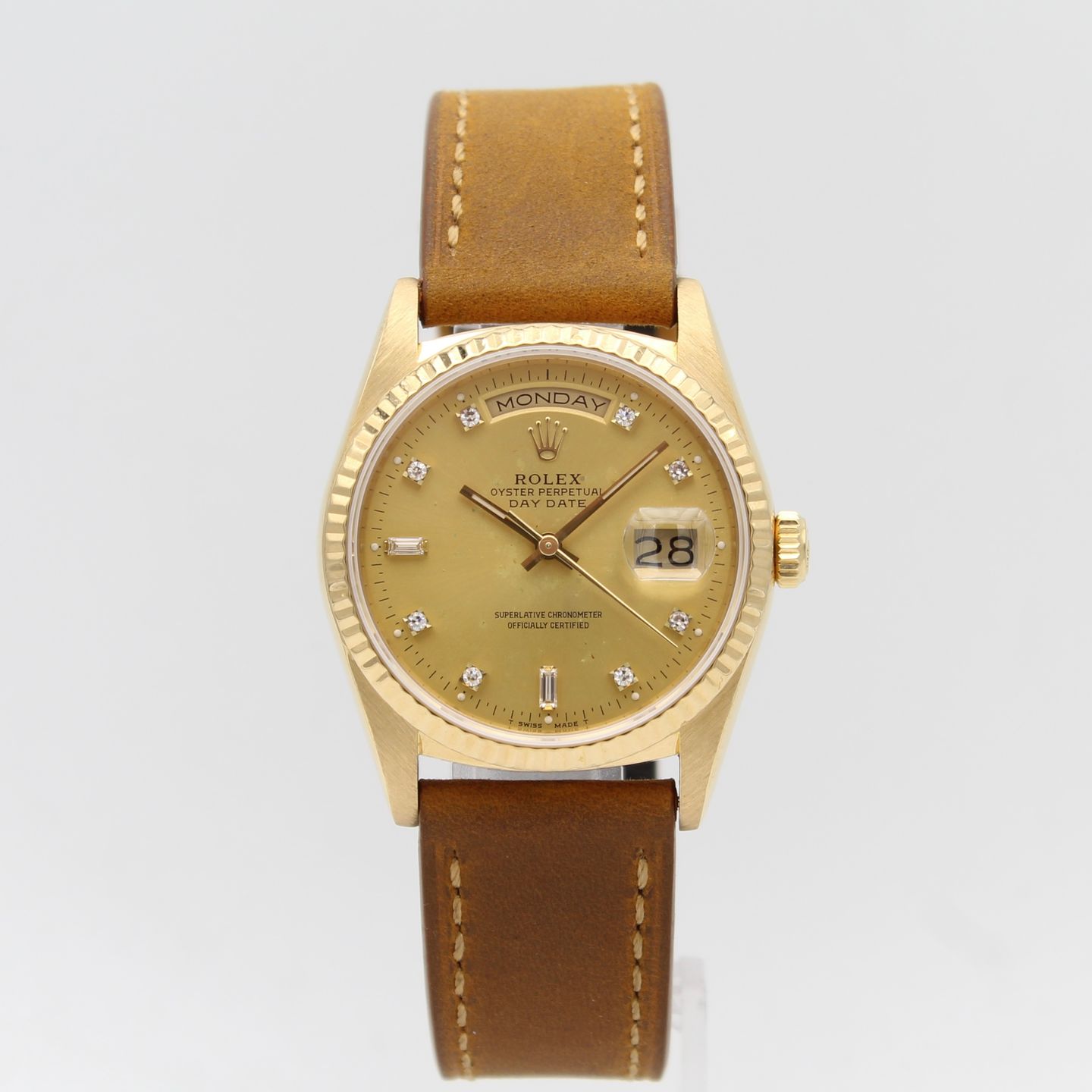 Rolex Day-Date 36 18238 (1988) - Gold dial 36 mm Yellow Gold case (1/8)