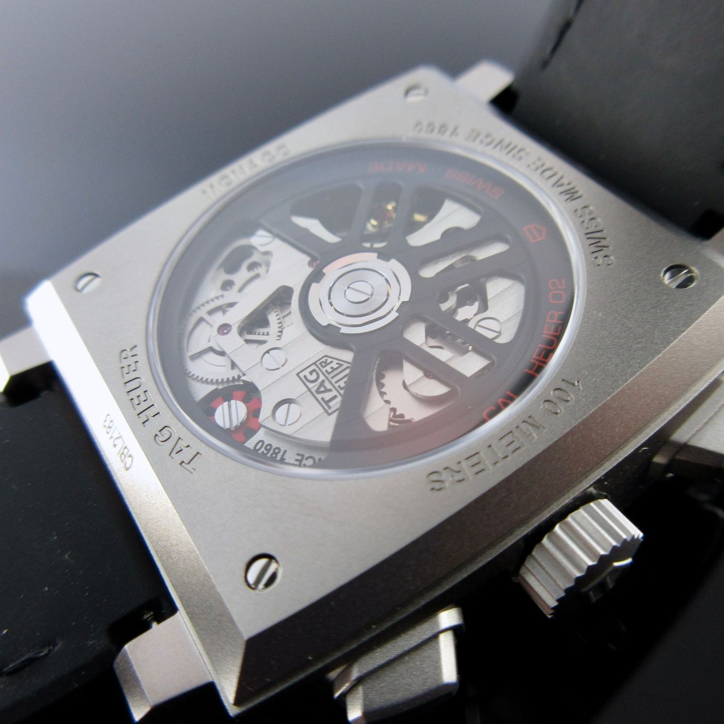 TAG Heuer Monaco CBL2183.FT6236 (2024) - Transparant wijzerplaat 39mm Titanium (8/8)