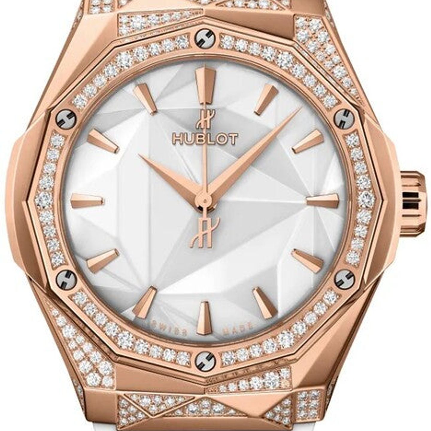 Hublot Classic Fusion 550.OS.2200.RW.1804.ORL20 (2025) - Wit wijzerplaat 40mm Goud/Staal (1/1)