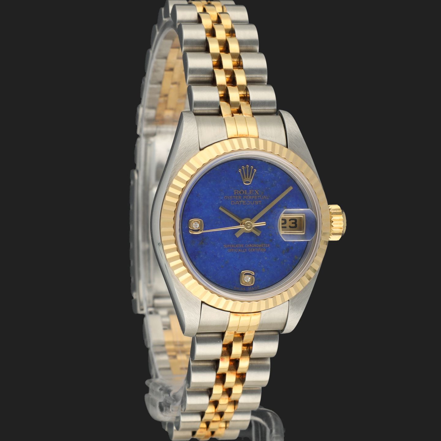 Rolex Lady-Datejust 79173 (2005) - Blauw wijzerplaat 26mm Goud/Staal (4/8)