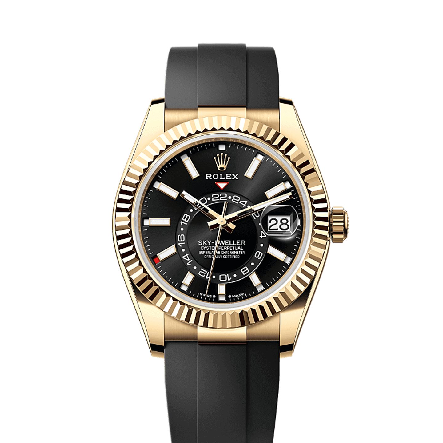 Rolex Sky-Dweller 336238 (2025) - Black dial 42 mm Yellow Gold case (1/1)