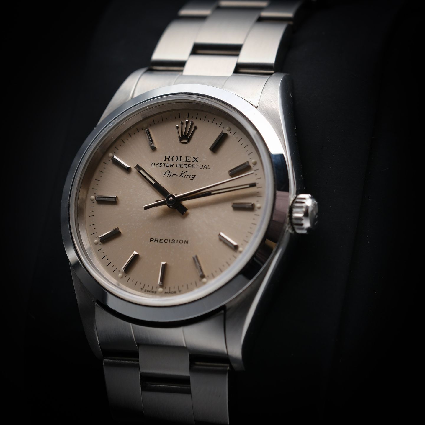 Rolex Air-King 14000 (1995) - Silver dial 34 mm Steel case (4/8)