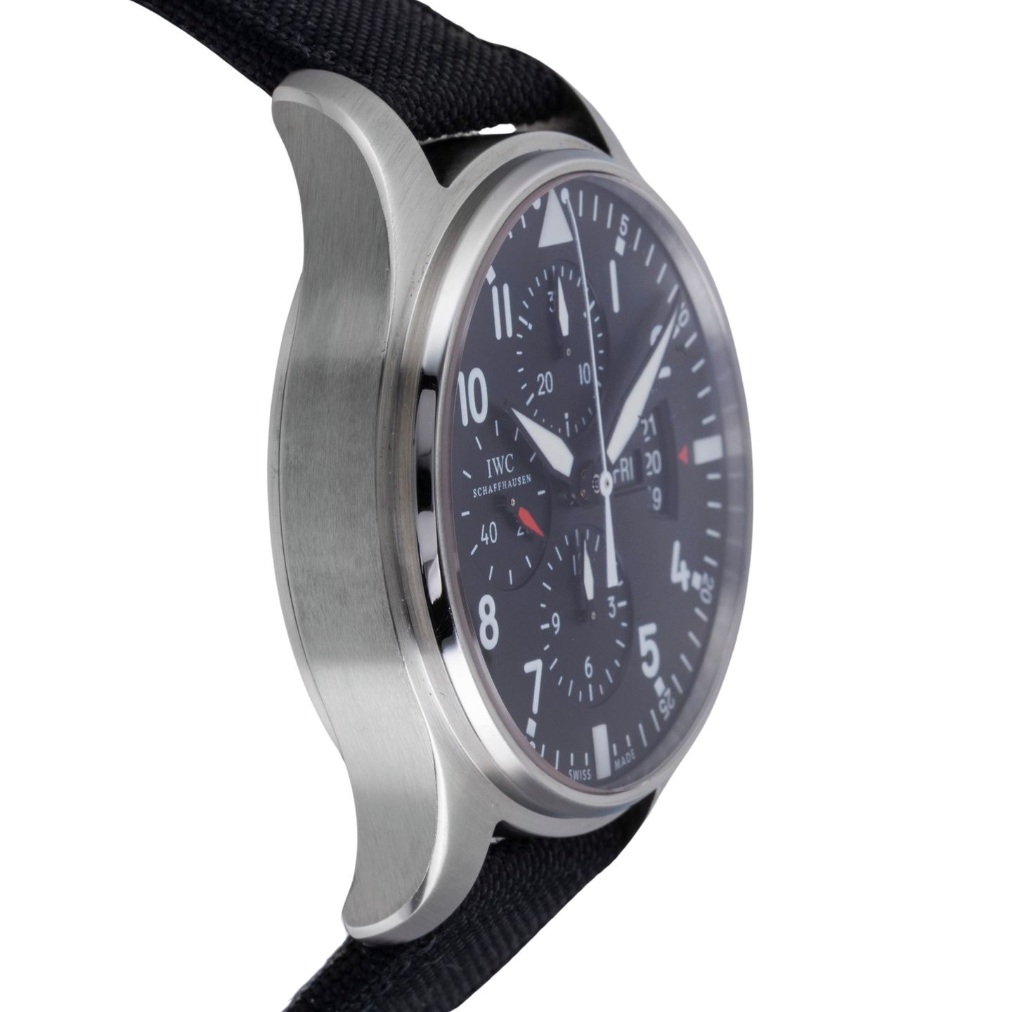 IWC Pilot Chronograph IW377701 (2014) - Black dial 43 mm Steel case (7/8)