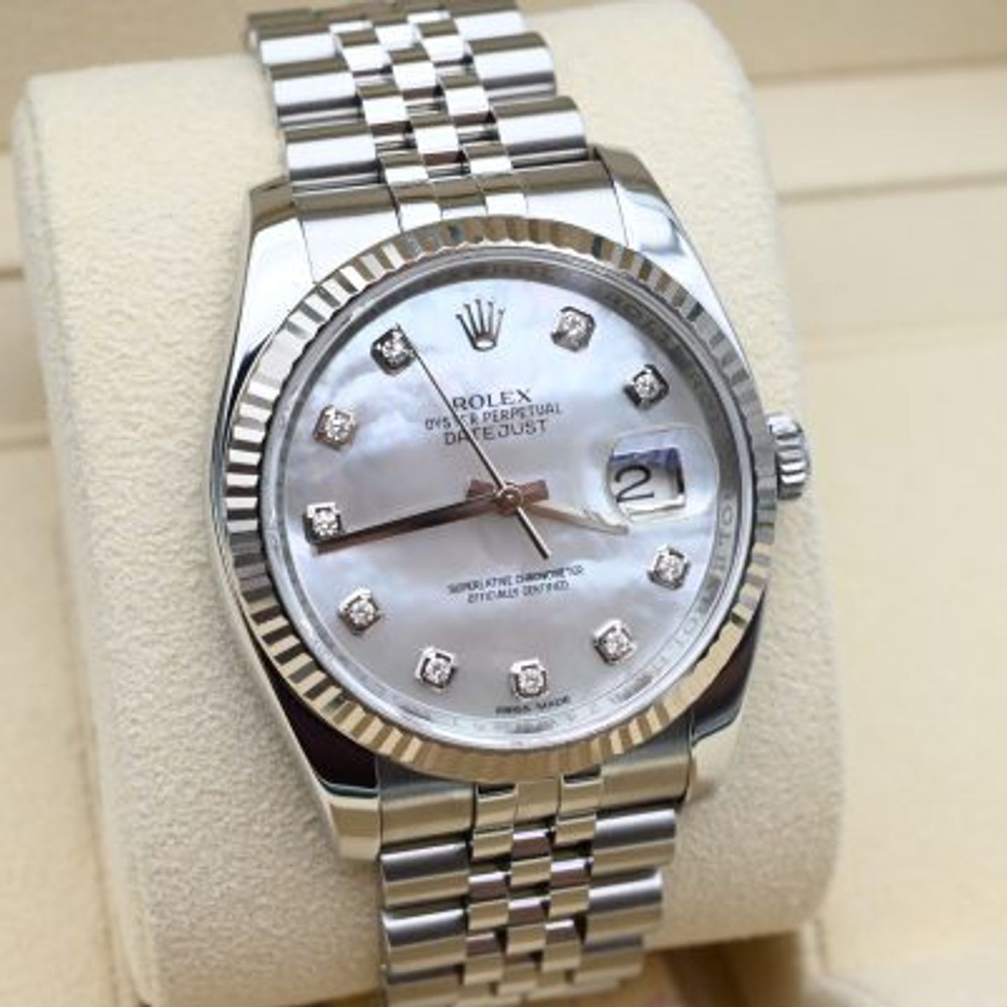 Rolex Datejust 36 116234 (2012) - Parelmoer wijzerplaat 36mm Staal (6/8)