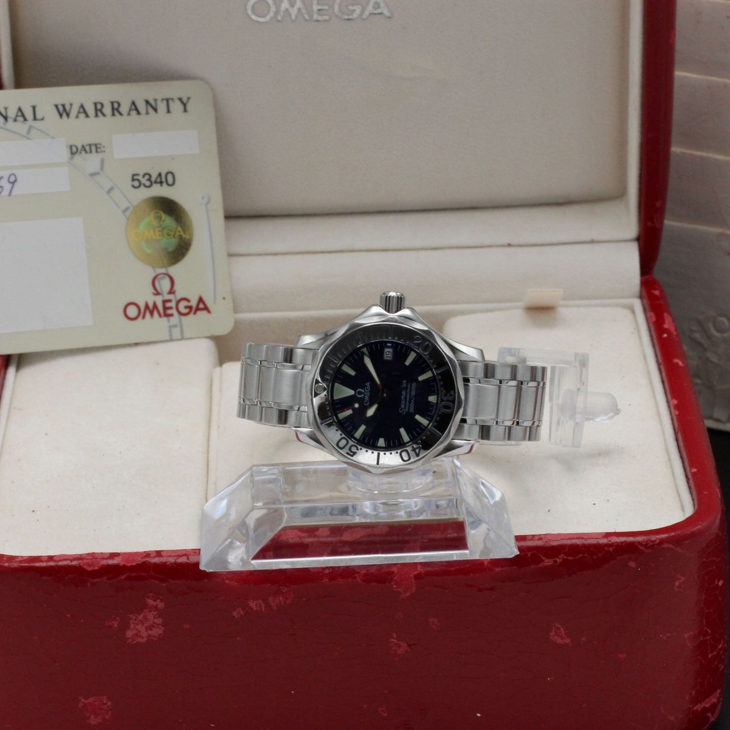 Omega Seamaster Diver 300 M 2285.80.00 (2008) - Blue dial 28 mm Steel case (3/8)