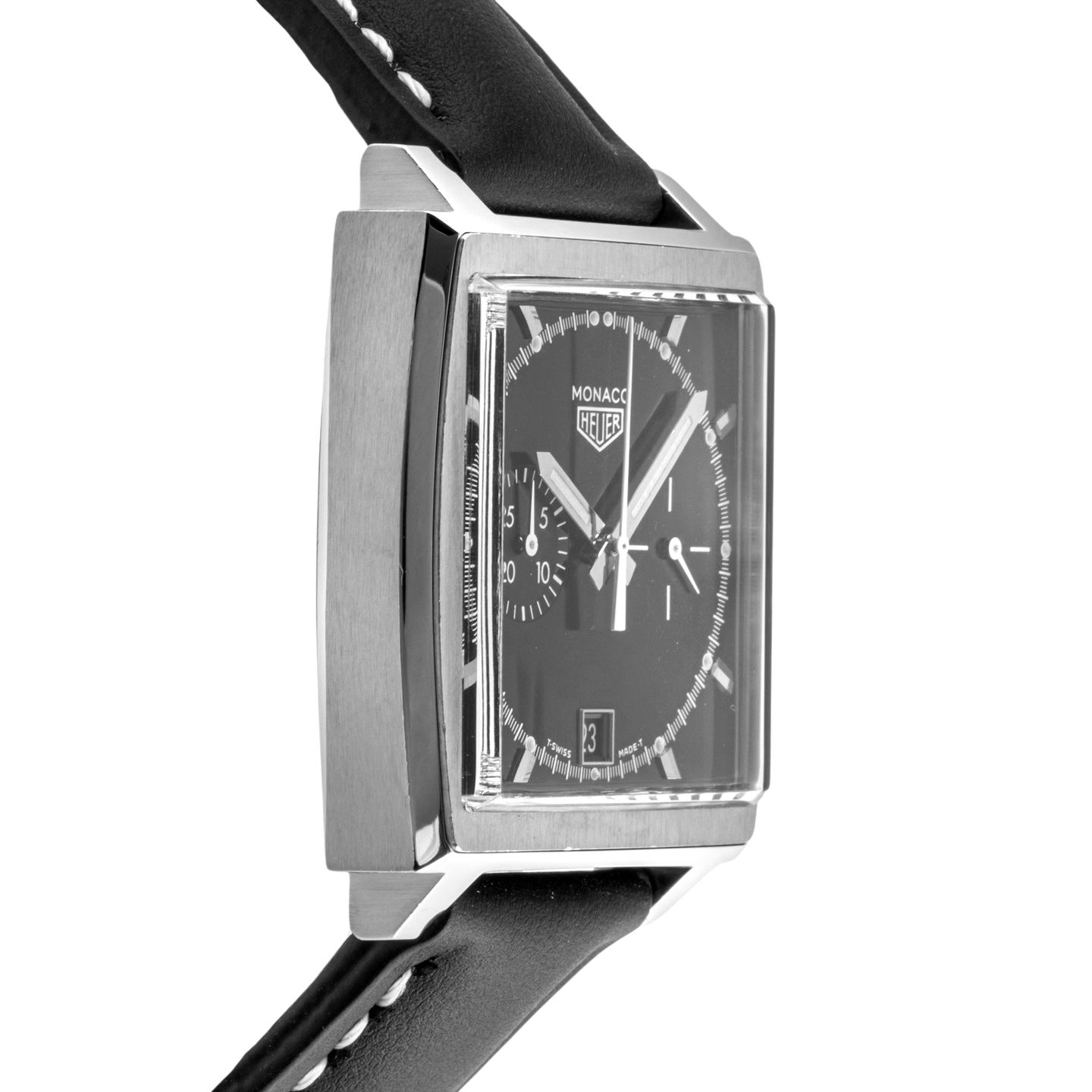 TAG Heuer Monaco CS2110 (1998) - Black dial 38 mm Steel case (6/8)