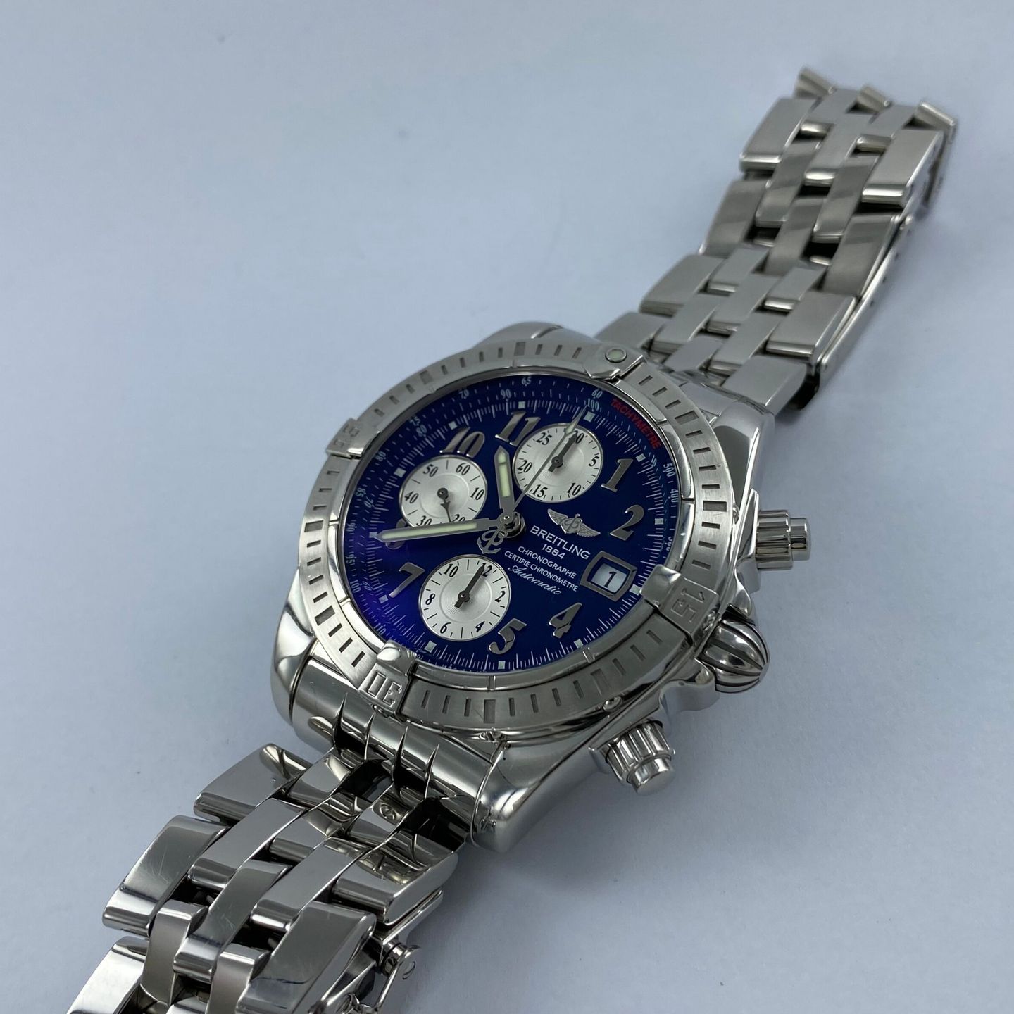 Breitling Chronomat Evolution A13356 (Unknown (random serial)) - Black dial 44 mm Steel case (4/8)