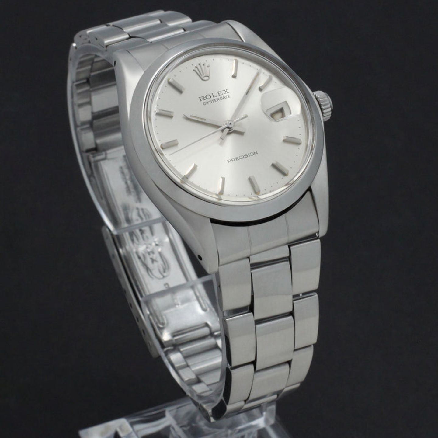 Rolex Oyster Precision 6694 (1972) - Zilver wijzerplaat 34mm Staal (3/7)