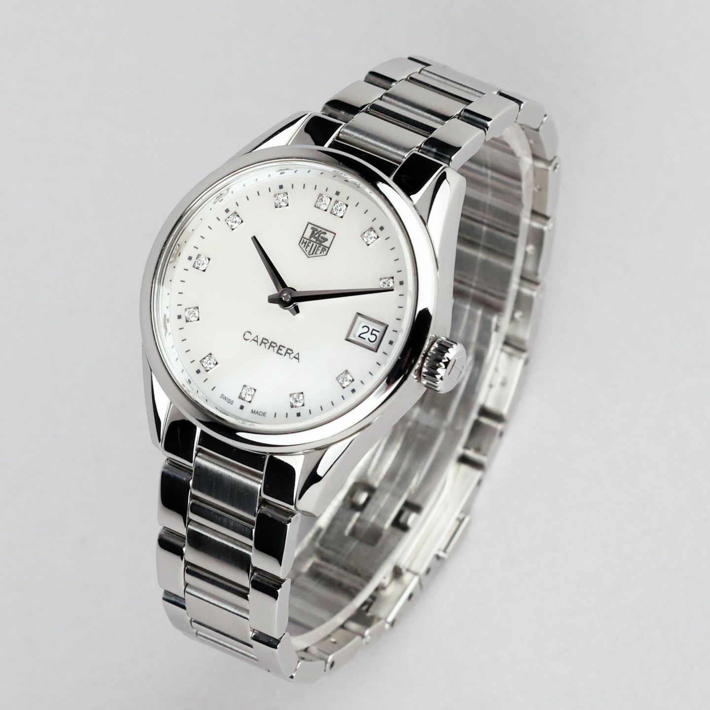 TAG Heuer Carrera Lady WAR1314 (2021) - Wit wijzerplaat 32mm Staal (4/8)