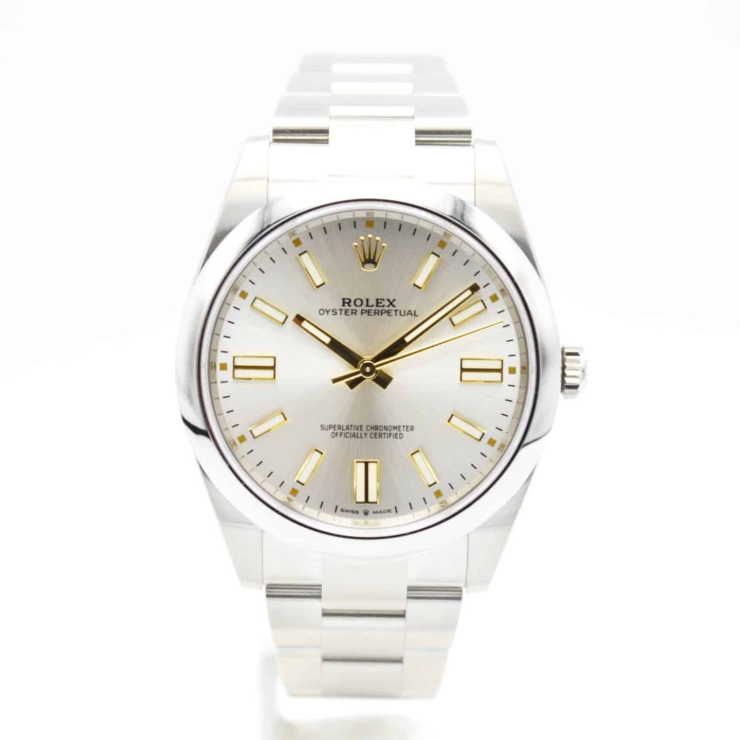 Rolex Oyster Perpetual 41 124300 (2024) - Zilver wijzerplaat 41mm Staal (1/7)