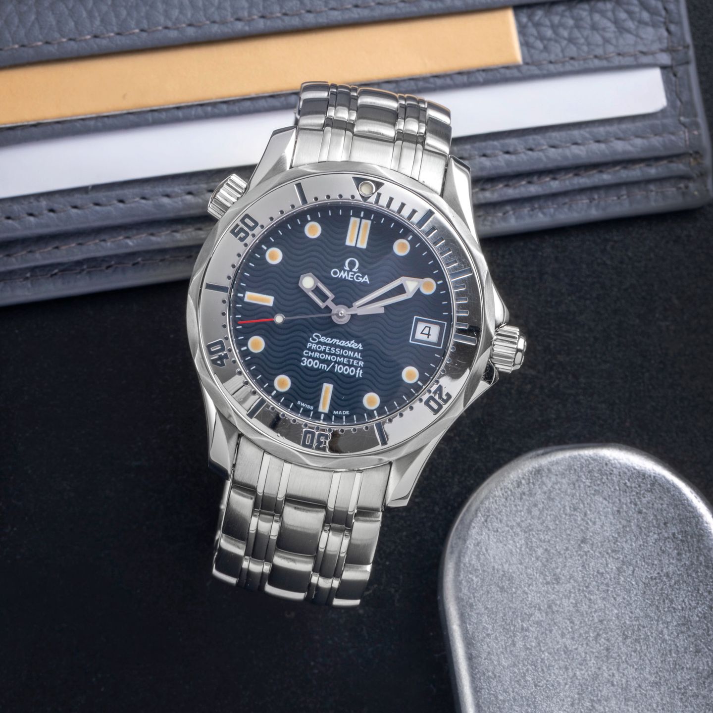 Omega Seamaster Diver 300 M 2552.80.00 (2000) - Blauw wijzerplaat 36mm Staal (1/8)