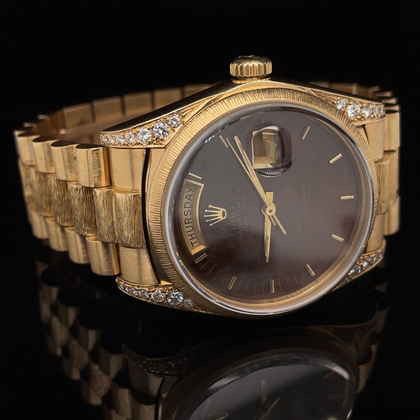 Rolex Day-Date 36 18078 (1983) - Brown dial 36 mm Yellow Gold case (8/8)