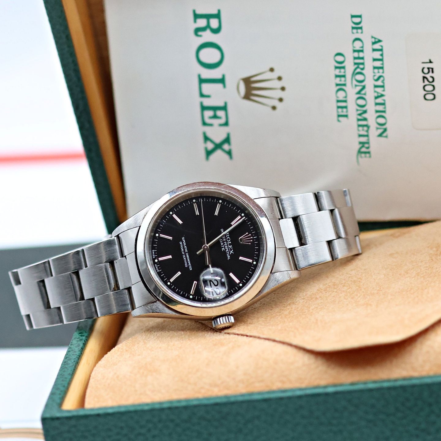 Rolex Oyster Perpetual Date 15200 (Unknown (random serial)) - 34 mm Steel case (3/8)