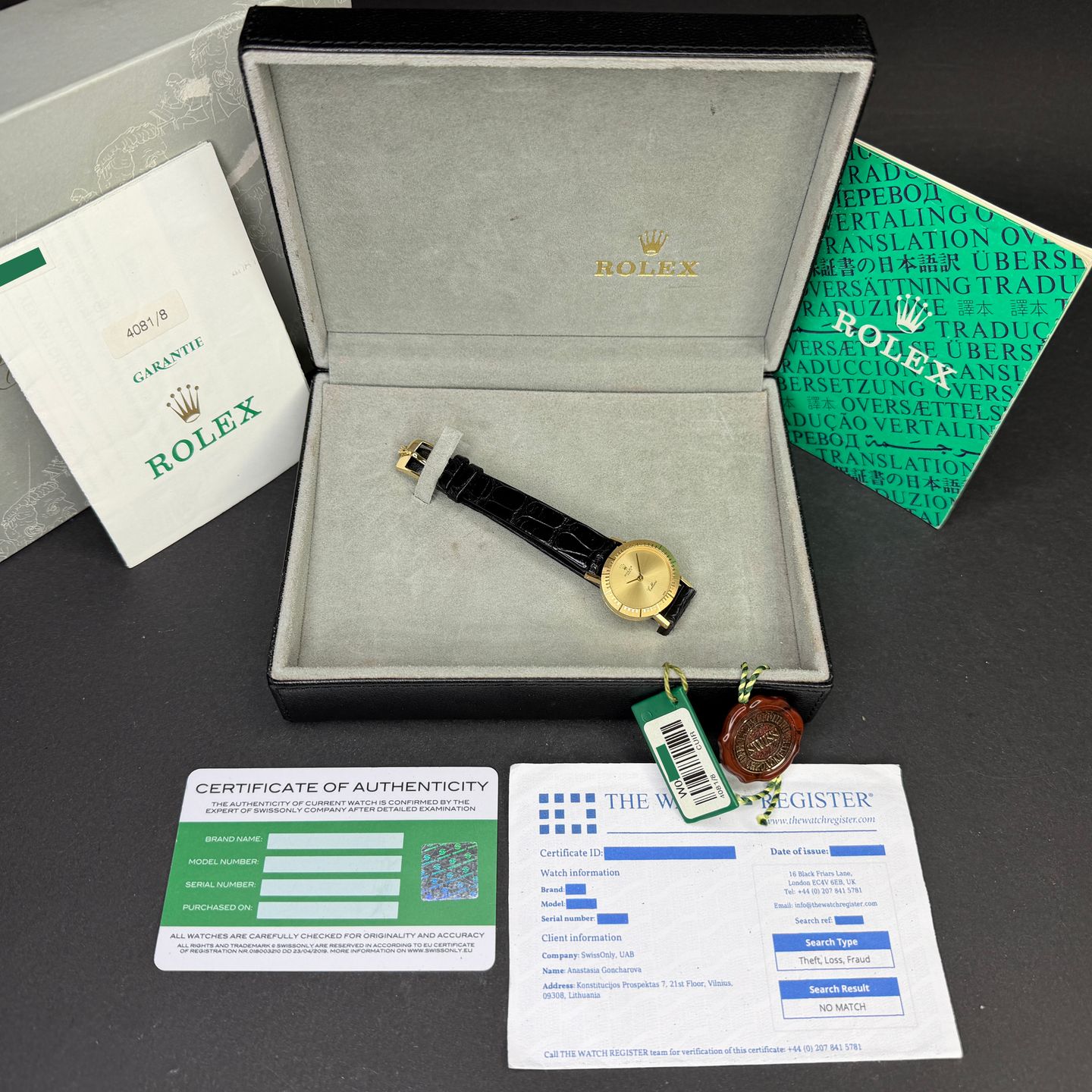 Rolex Cellini 4081 (1995) - Champagne dial 25 mm Yellow Gold case (3/8)