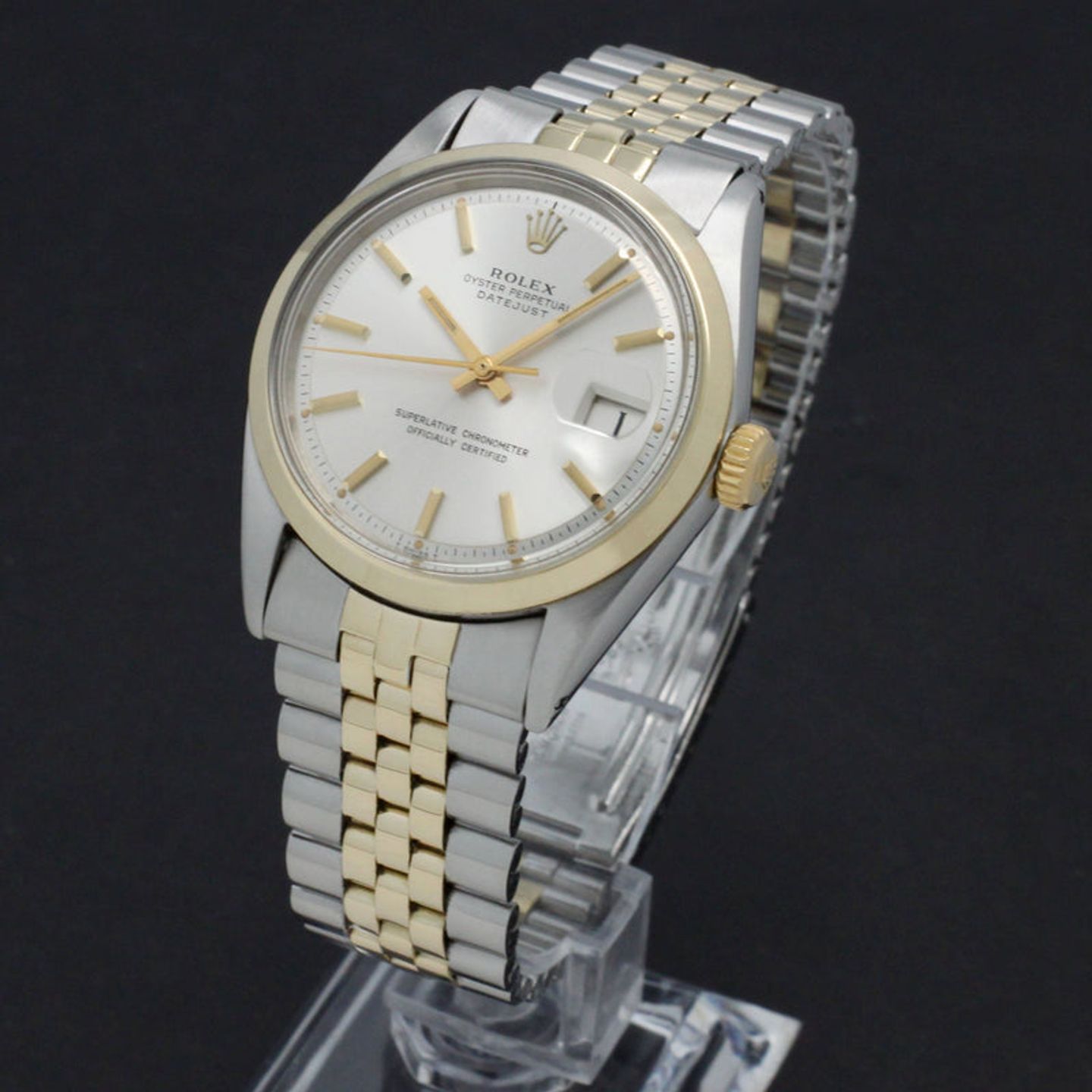 Rolex Datejust 1600 (1971) - Silver dial 36 mm Gold/Steel case (2/7)