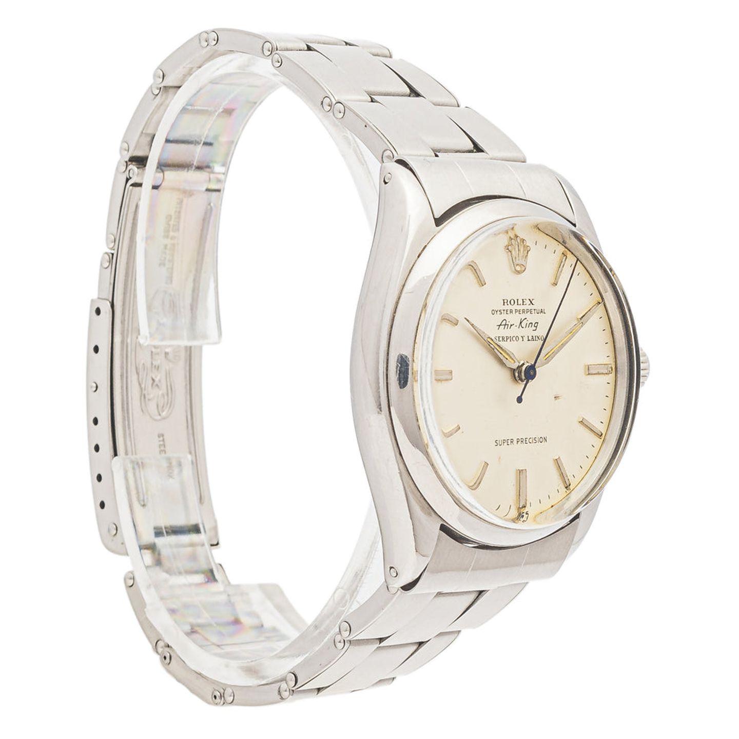 Rolex Air-King 5500 (1958) - Zilver wijzerplaat 34mm Staal (4/6)