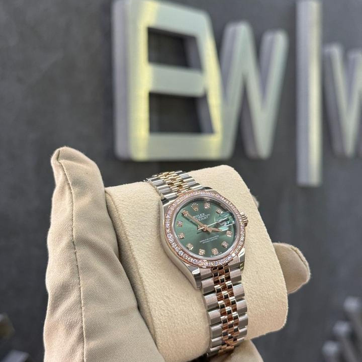 Rolex Lady-Datejust 279381RBR G GREEN JUB - (6/10)